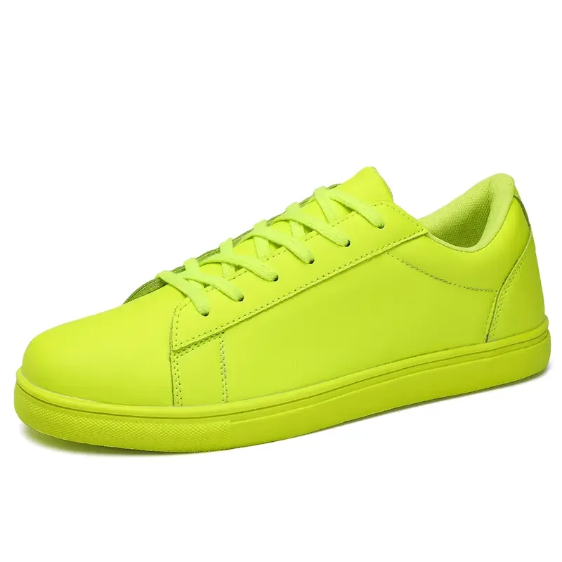 

New Unisex Skateboard Shoes Fluorescent Green Men Casual Sneakers Non-Slip Fashion Women Running Shoes Lightweight Streetwear