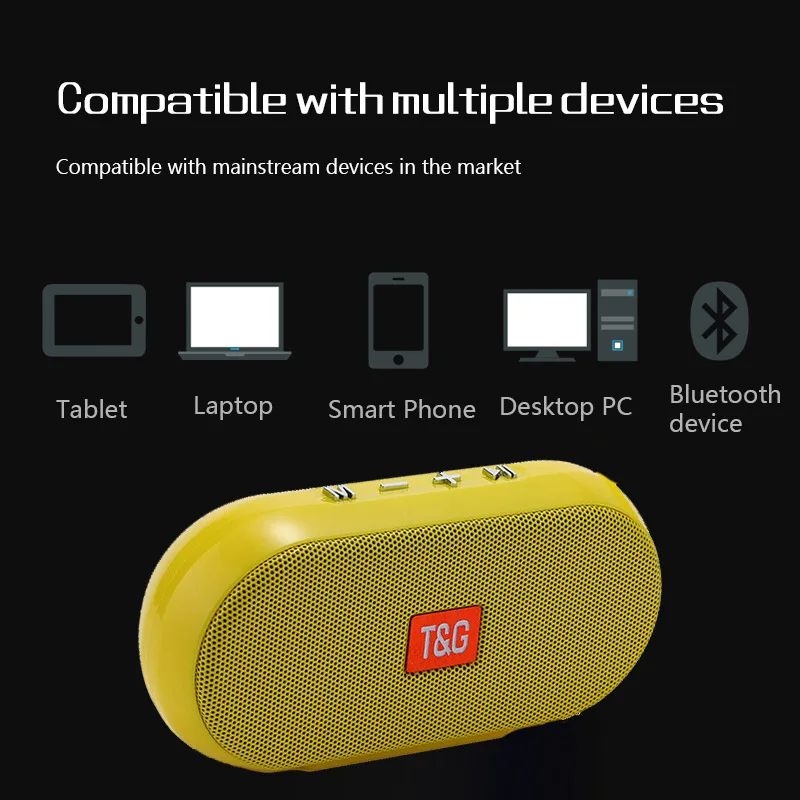 TG179 5W BT5.0 Wireless Speaker Support TF 32G SD Card USB FM Radio Portable Outdoor TWS Sound Box IPX5 Waterproof Music Players