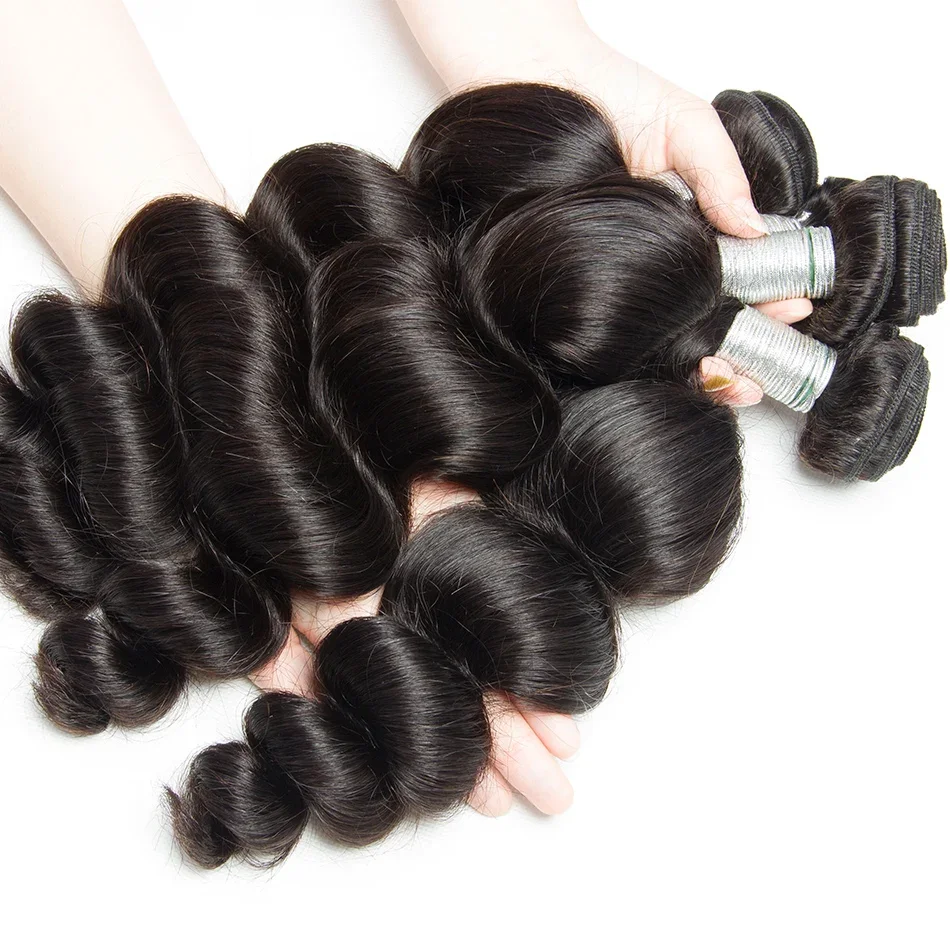 12A Loose Wave Bundles 100 Human Hair Extensions Malaysian Hair Weave 