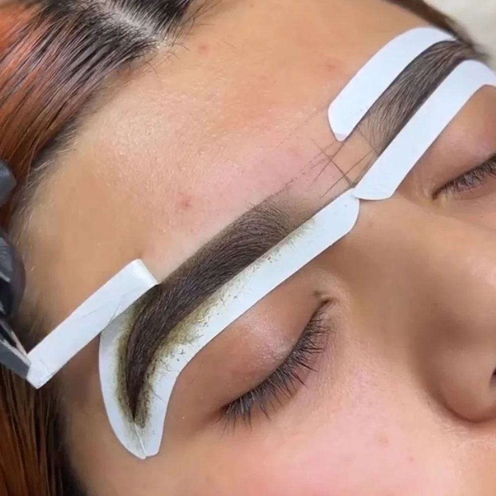 10/30/60PCS Disposable Eyebrow Design Stencil Eyebrow Tint Airbrush Auxiliary Sticker For Brows Shaping With Single