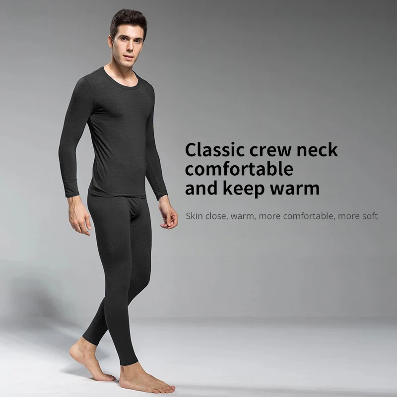 Thermal Underwear Set Man Winter Face Sanding Double Warmth Slim Body High Elasticity Comfortable Breathable
