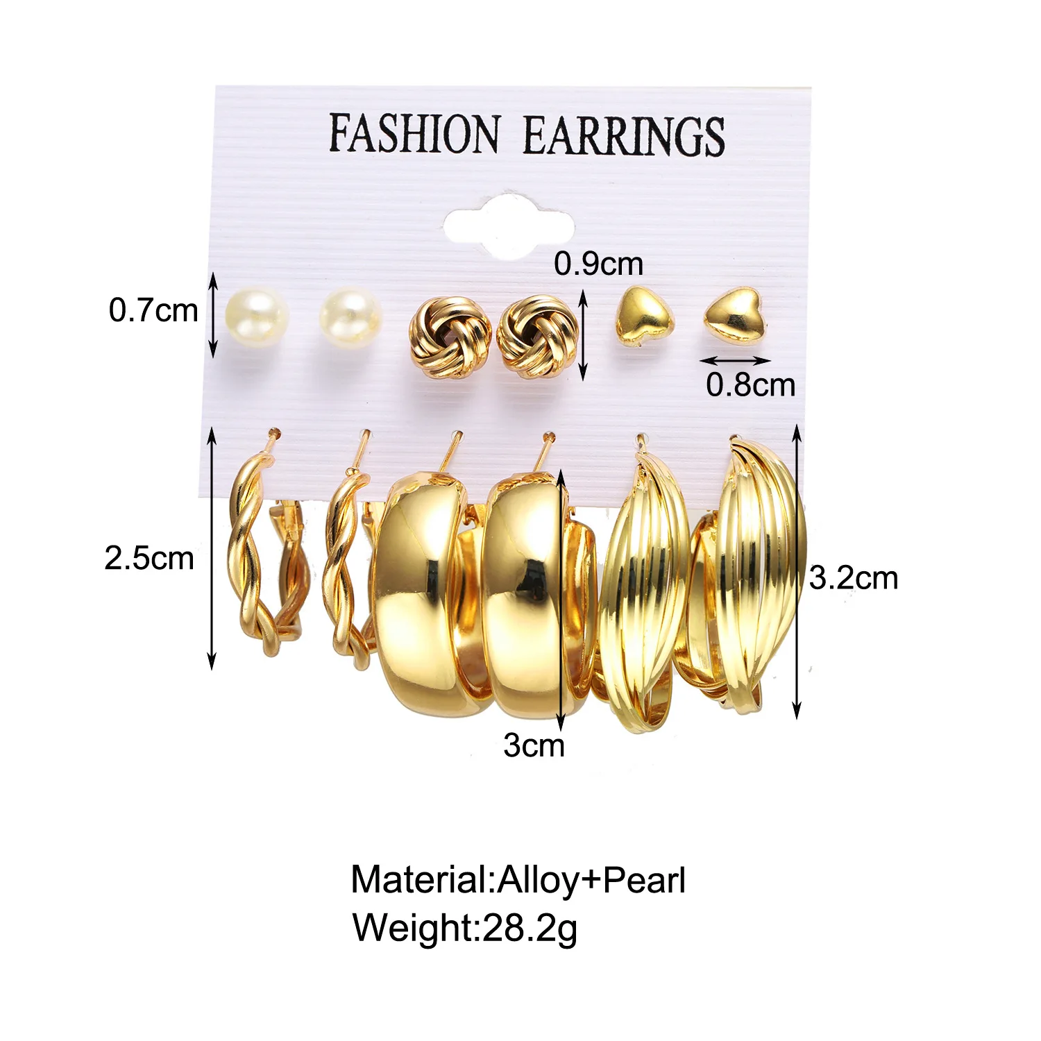 2023 Pearl Gold Color Creative Hoop Earrings Retro Booho Geometric Twist Earrings for Women Trendy Hepburn Style Jewerly Gifts