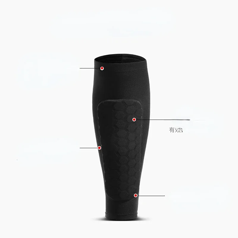 1 Pack Gym Sports Soccer Leg Guards Soccer Honeycomb Crash Leg Calf Sleeve Compression Cycling Guards