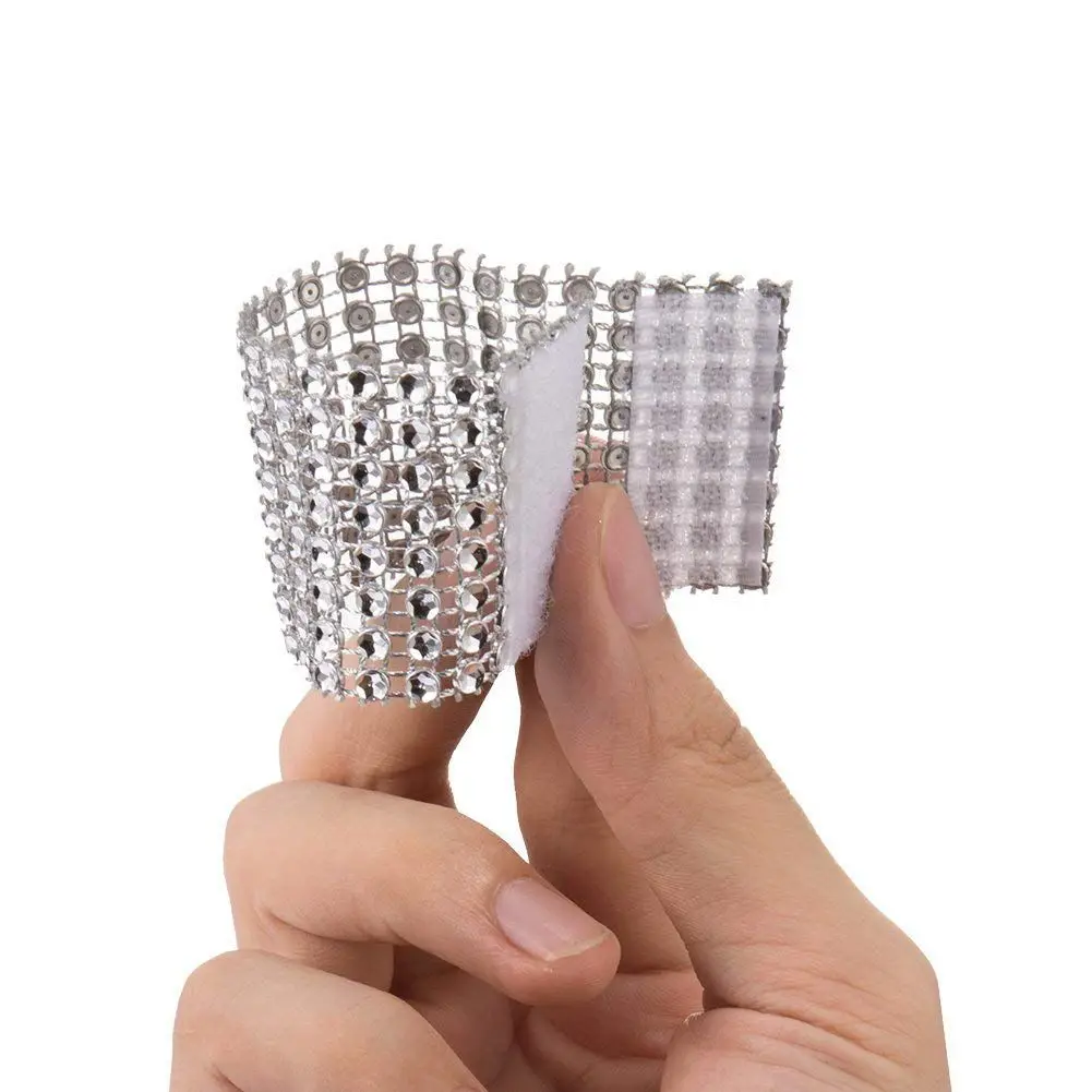 Napkin Rings Rhinestone Napkin Rings Adornment For Wedding Party (100 PCS, Silver)