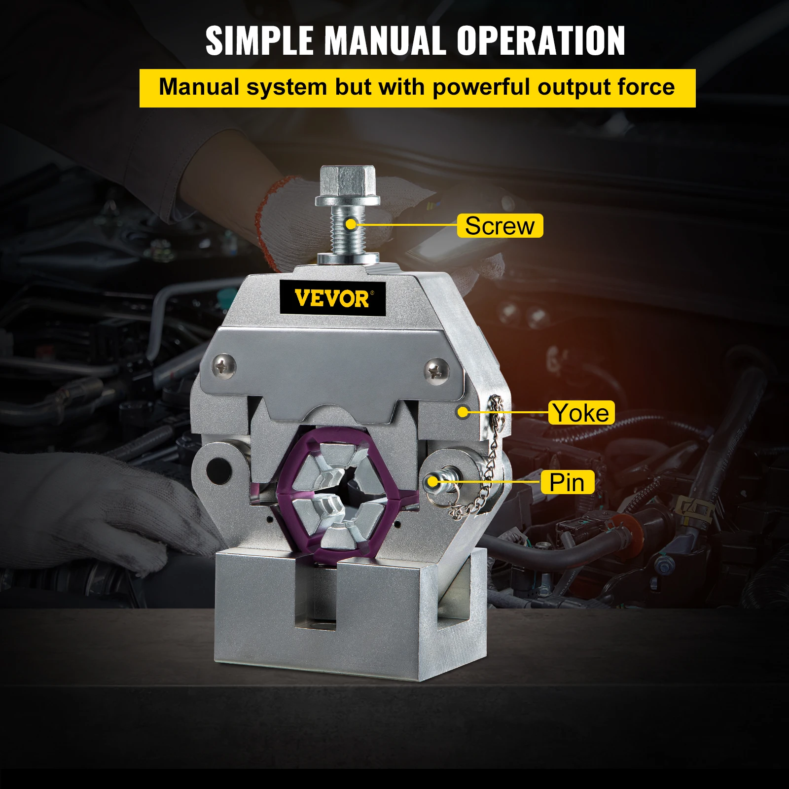 VEVOR Hydraulic Press Hose Crimper Kit with 4Dies 71550 Handheld Manual Hydra-Crimp - Image 4