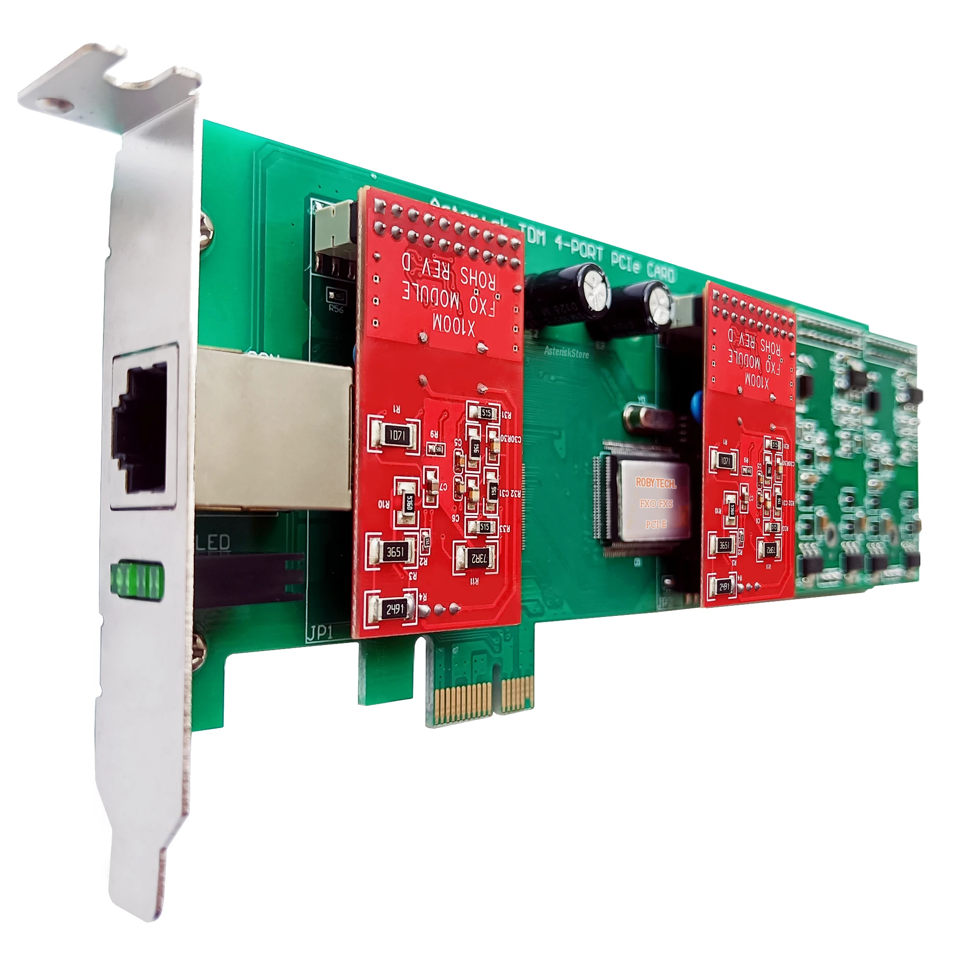 TDM410P 2 FXO 2 FXS,2U,Tarjeta PCI de 4 puertos analogicos,Dahdi