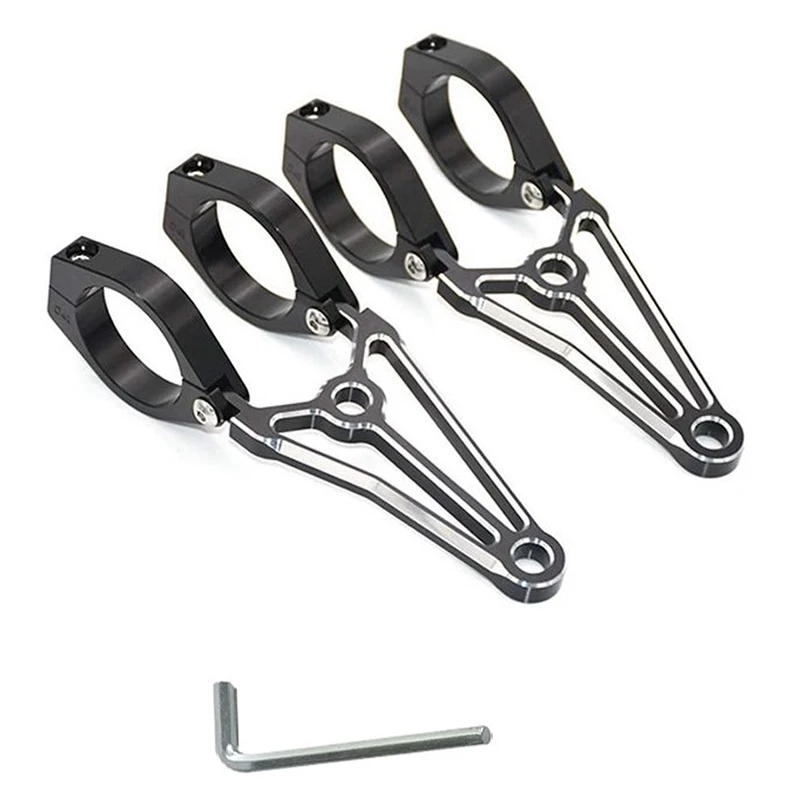 

Motorcycle Headlight Bracket Tube Fork Mount Cafe Racer Extension Bracket Holder For Suzuki Kawasaki Black Cut