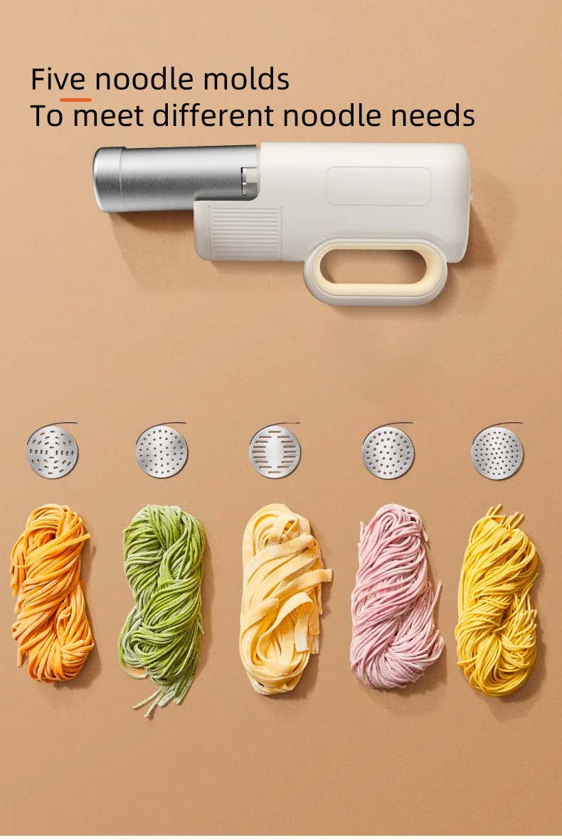 Noodle Maker Household Fully Automatic Wireless Stainless Steel Noodle Press Handheld Electric Maker