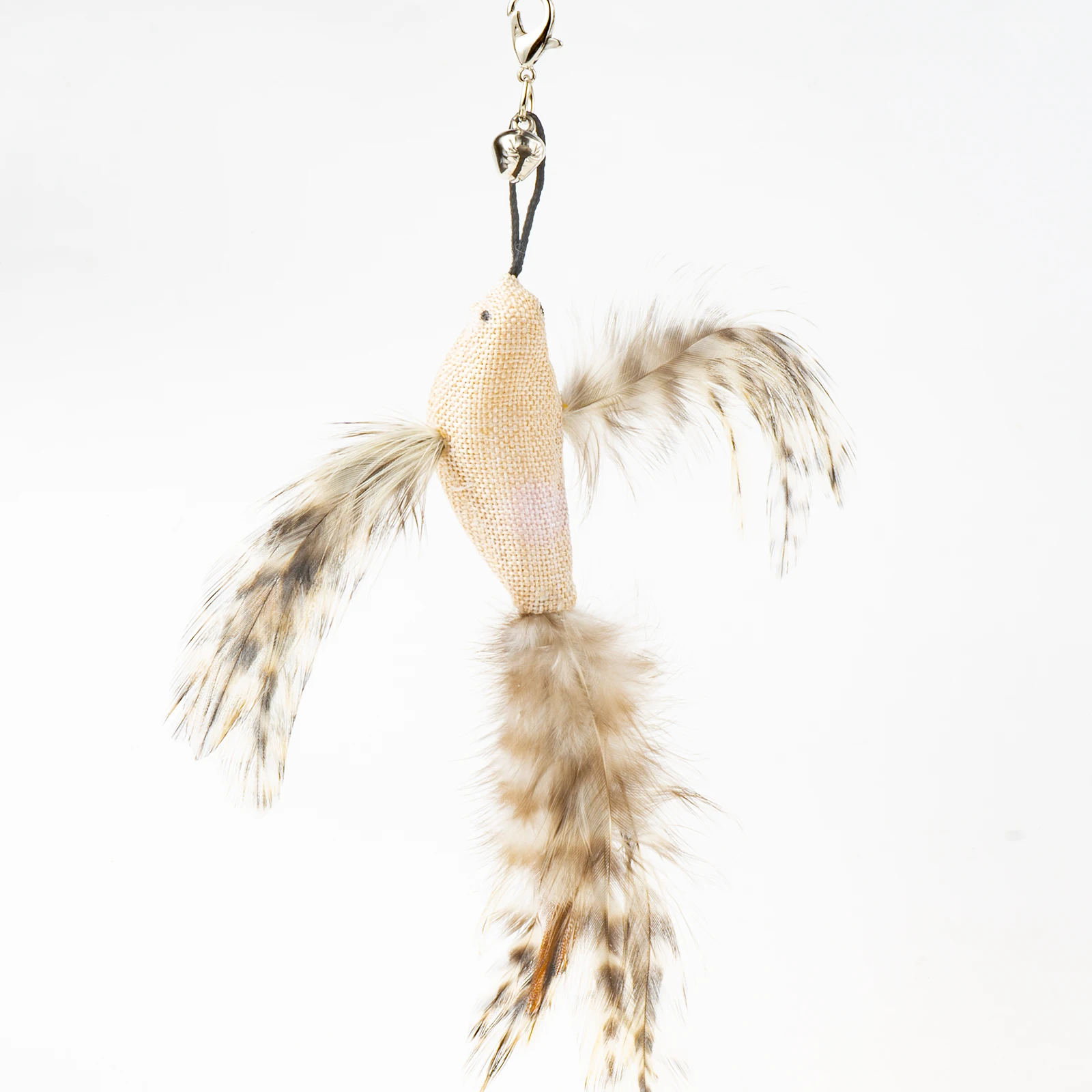 Handfree Bird Feather Cat Wand with Bell