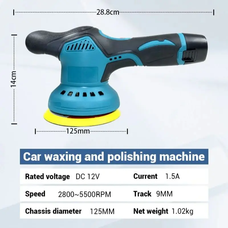 LEIBOO Car Polishers Wireless Automotive Polishing Machine Wax Tool 8 Gears 12V Electric Waxing Repairing Sander Car Accessories car polisher automotive orbital sander