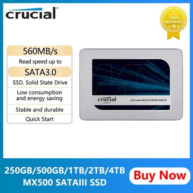 Crucial Mx500 Internal Solid State Drive 250gb 500gb 1tb 2tb 4tb 3d