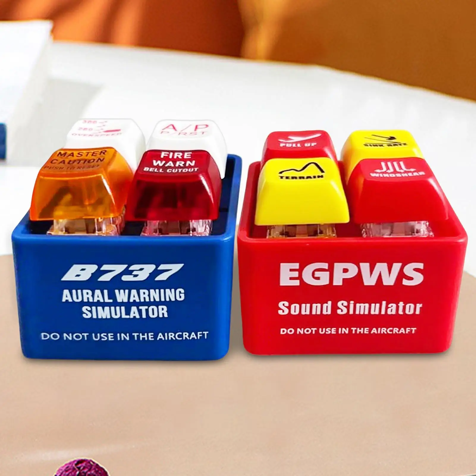 Airplane Emergency Alert Keychains Egpws Warning Sound Simulator Crew Alarm Keychain Pendant Backpack Car Interior Pendant Decor