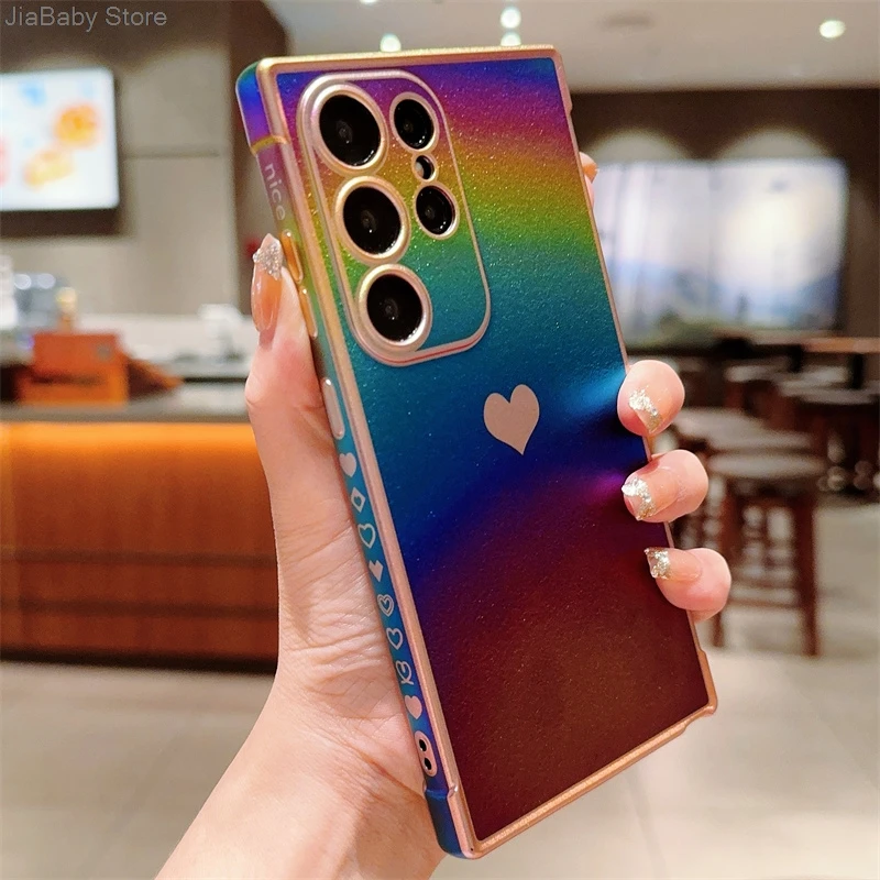 Luxury Rainbow Liquid Phone Case With Camera Protection & Holder_voghion.com