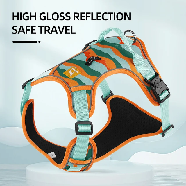 Medium Large Dog Harnesses Collar Labrador Army Reflective Adjustable Harness Oxford Cloth Pet Vest Training Hound Walk the Dog