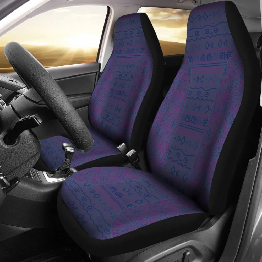 

Aztec Light Purple Blue Car Seat Covers,Pack of 2 Universal Front Seat Protective Cover