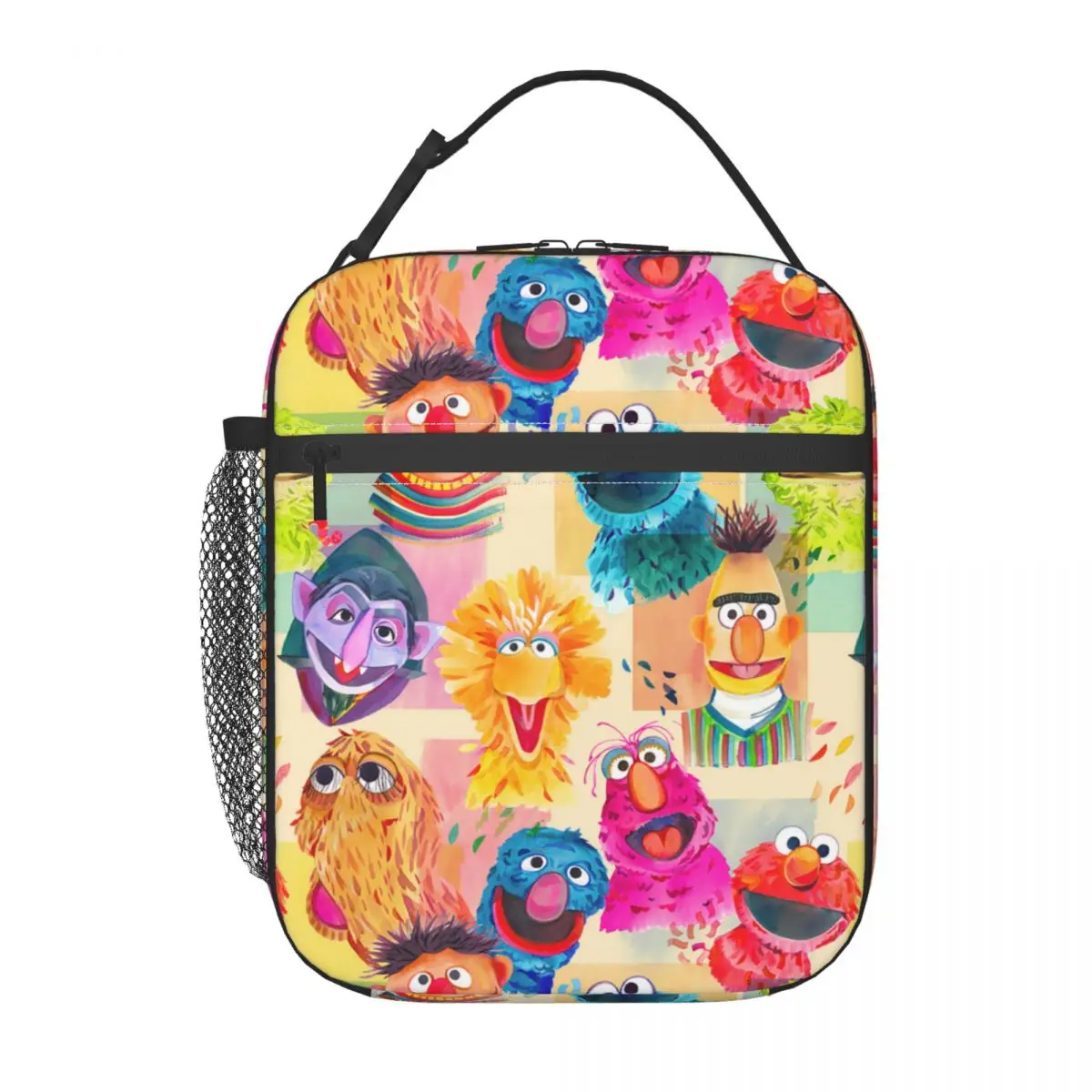 Sesamed Streeted Characters Insulated Lunch Bags Thermal Meal Container Portable Tote Lunch Box Food Handbags School Outdoor