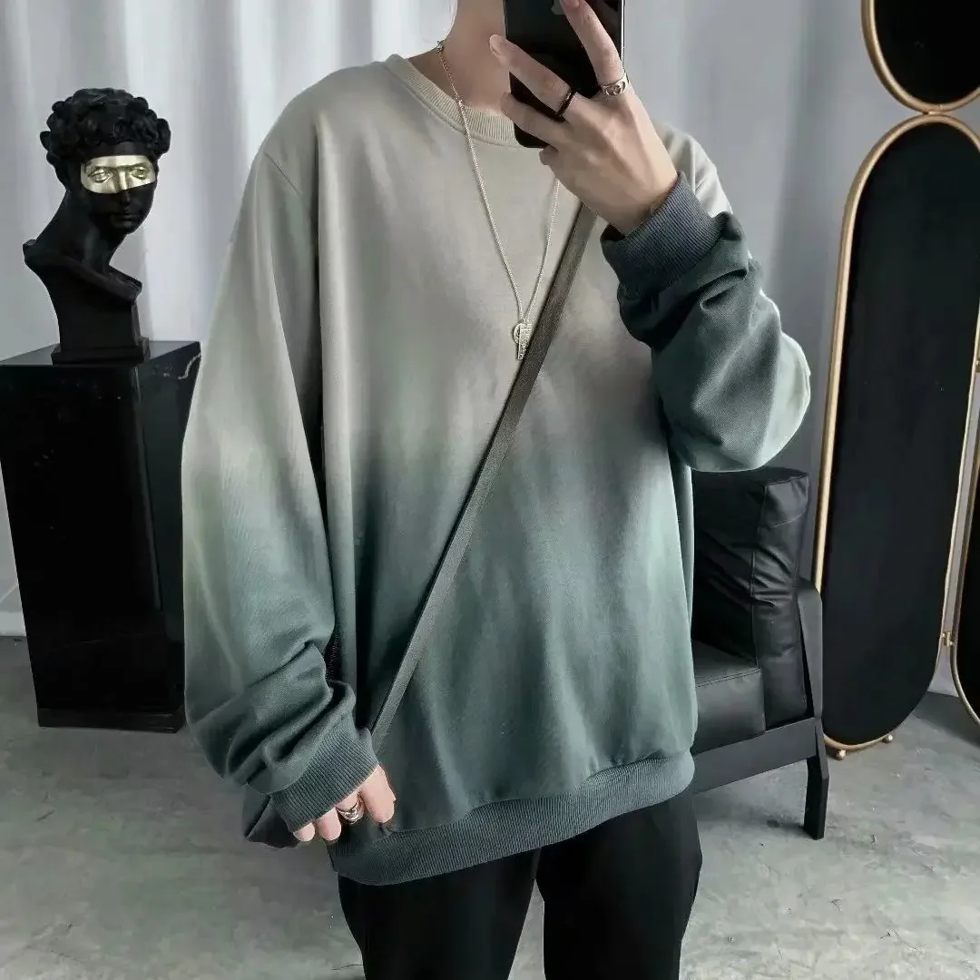 

Sweatshirt for Men Round Neck No Logo Male Clothes Crewneck Pullover Top Y2k Vintage High Quality Hoodieless Simple Designer Emo