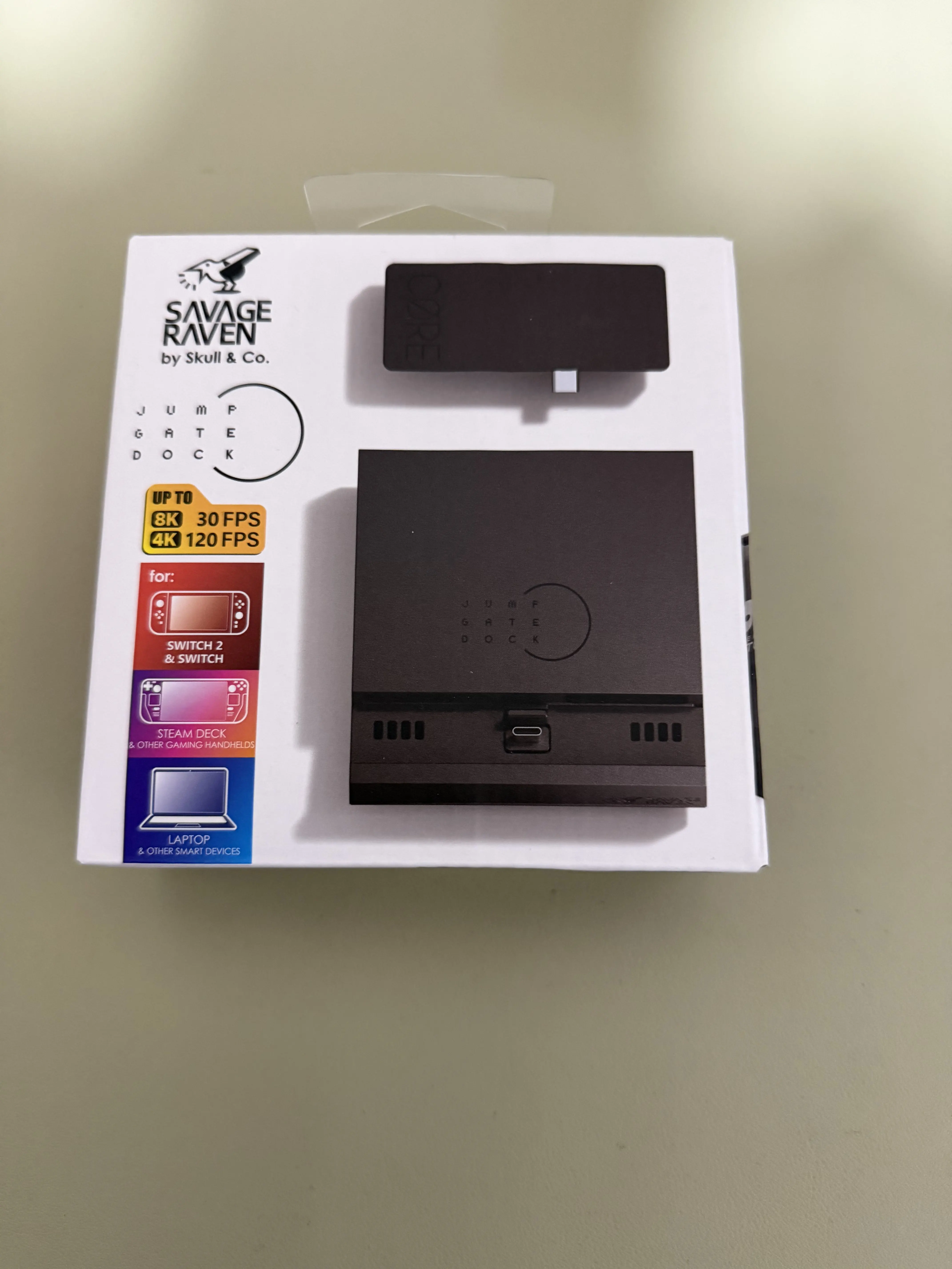 스컬앤코 세이베이브 레이븐 점프게이트 독 USB C 허브 휴대용 스탠드 도킹 스테이션 (스위치 2 및 OLED 게임 액세서리용)