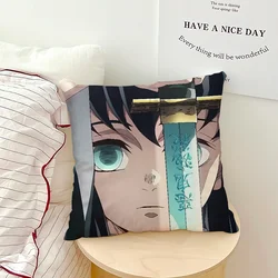Soft Anime Fanart Cushion Cover - Muichiro Tokito Design for Home and Office Décor (Z1)