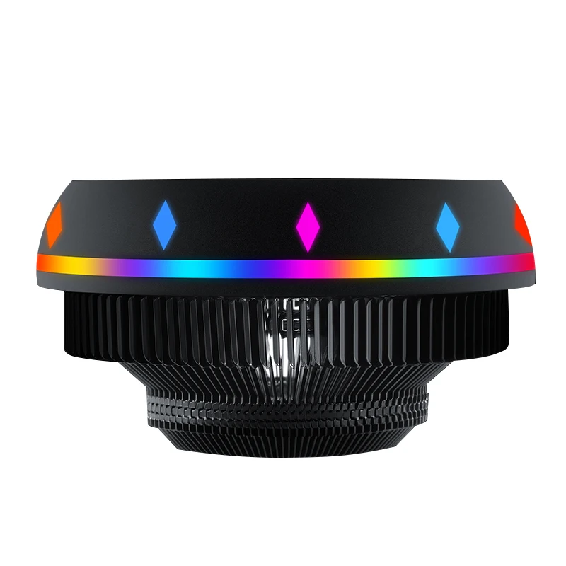 범용 CPU 선풍기 UFO 타입 라디에이터, 데스크탑 컴퓨터 라디에이터, 5 색 LED 발광 음소거 쿨러, 방열판 선풍기 부품
