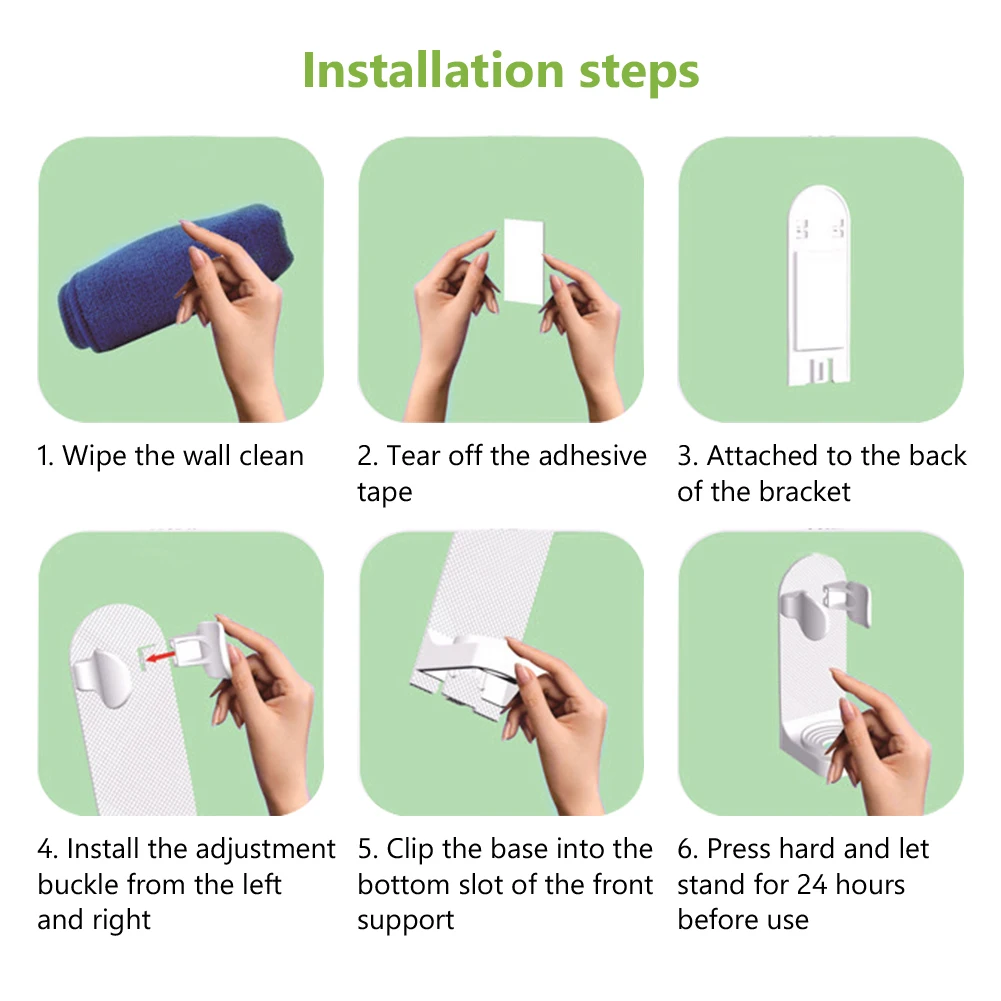 Electric Toothbrush Holder Adapt Wall-Mount Bathroom Space Saving Traceless Toothbrush Organizer Stand Adhesive Rack Accessories toothbrush holder bathroom storage rack