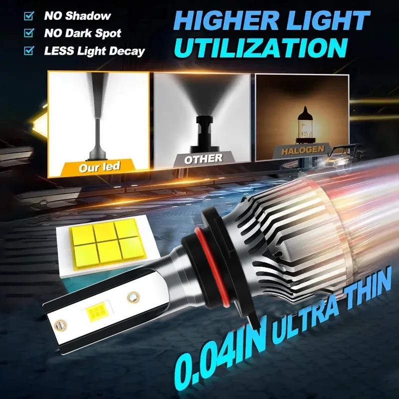 쉐보레 트랙스 2013 2014 2015 2016 2017-2023 용 LED 헤드라이트 전구, 30000LM 캔버스 H11 HB3, H8 안개등, 2 개, 6 개