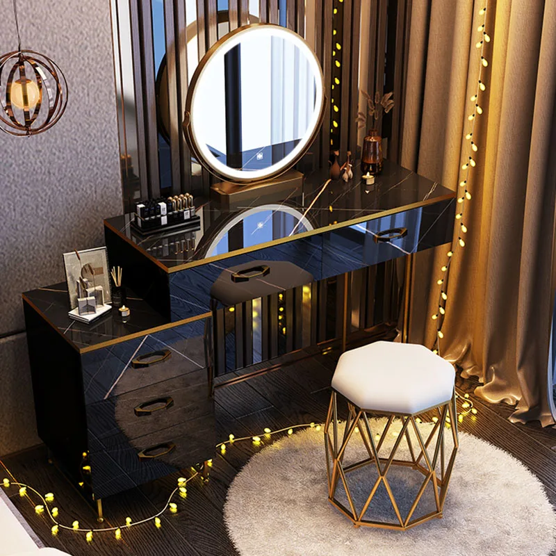 Vanity Desk Makeup Comò Specchio Leggero Hotel Storage Cassetti Organizer Comò Shelf Tavolo Da Rucco Mobili Per Camere Da Letto