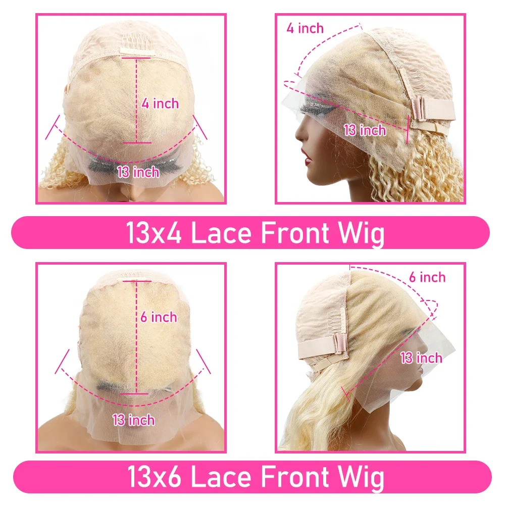 200% HD Transparent 613 Body Wave 13x6 Lace Front Human Hair Wig Color Preplucked 13x4 Honey Blonde Lace Frontal Wigs For Women
