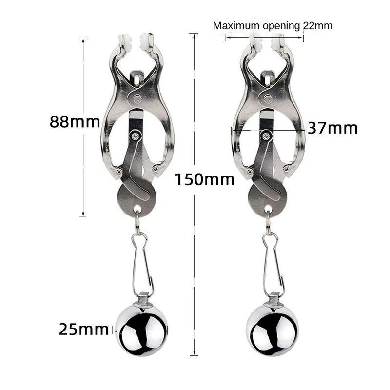 Metal Nipple Clip Stimulator Women Boobs Weight Bearing Breast Clamps Couples Flirting Erotic Gay Game Teasing Massager Sex Toy