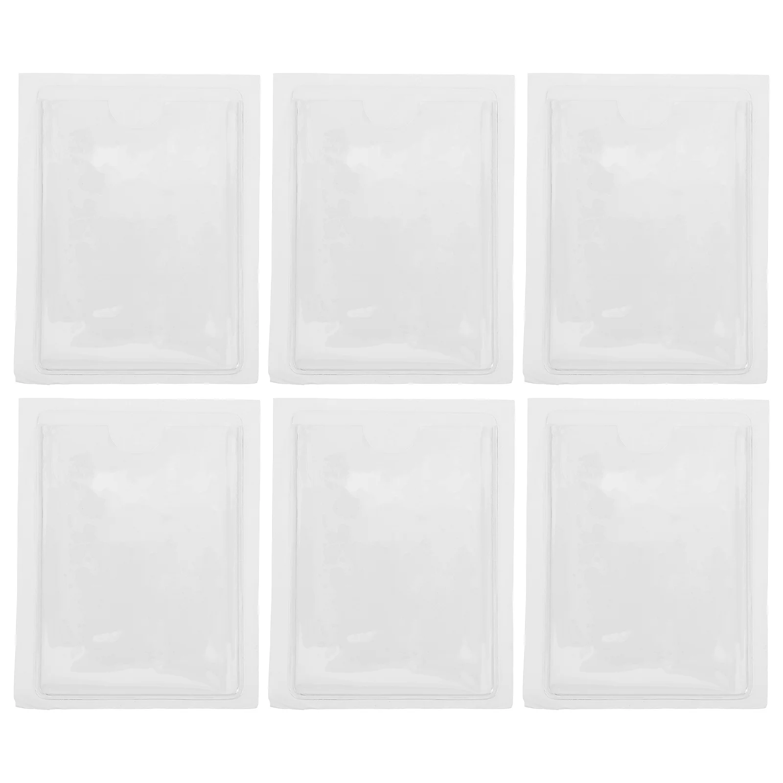 

6 шт., пластиковые прозрачные карманы для визиток