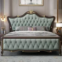 Lit King Size Moderne avec Rangement, Luxe, 200x220cm, Cadres de Lit Minimalistes, Meubles Capitonnés pour la Maison, Mobilier de Chambre 4