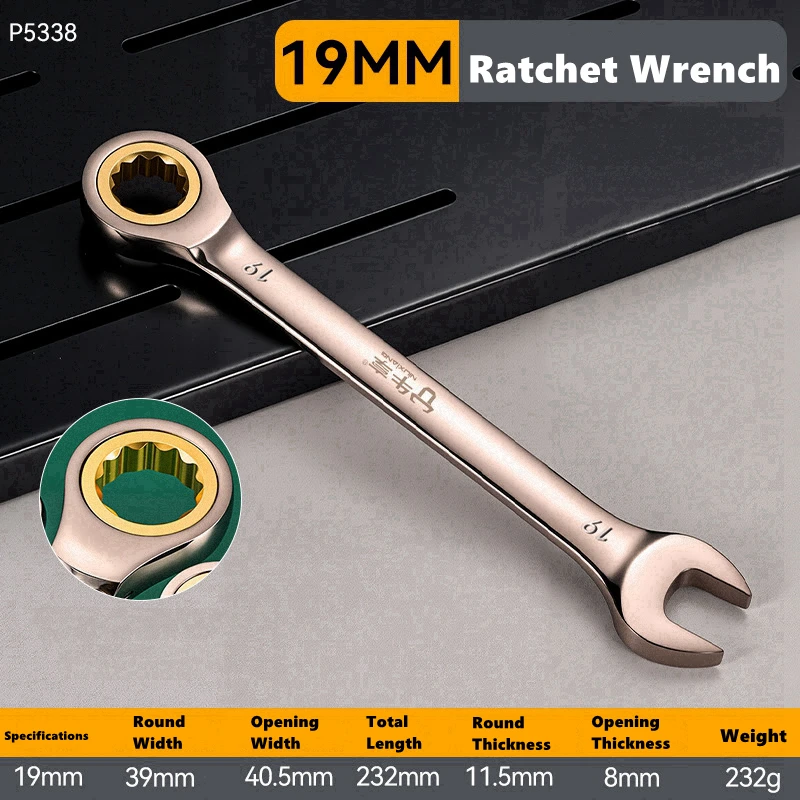 Universal 72-Tooth Ratchet Wrench Set for Automotive Repair and Maintenance