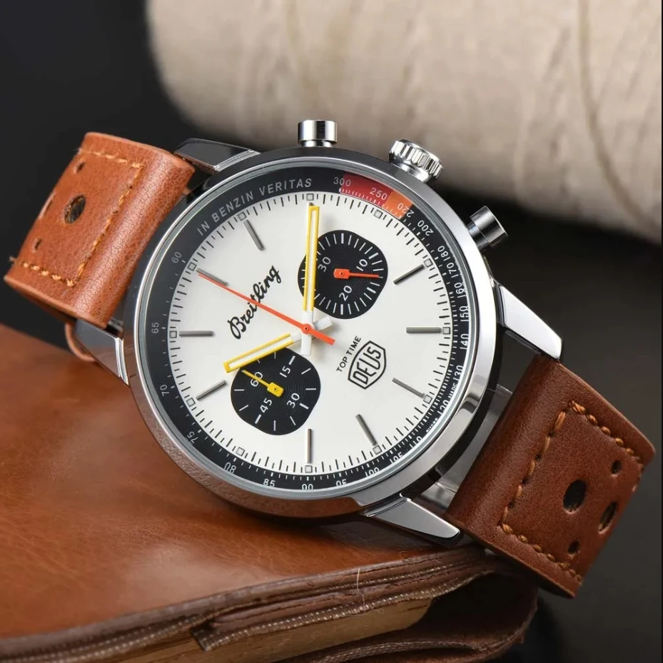 

Часы наручные Breitling Мужские кварцевые, классические спортивные автоматические с хронографом, с датой, в деловом стиле, в стиле ААА