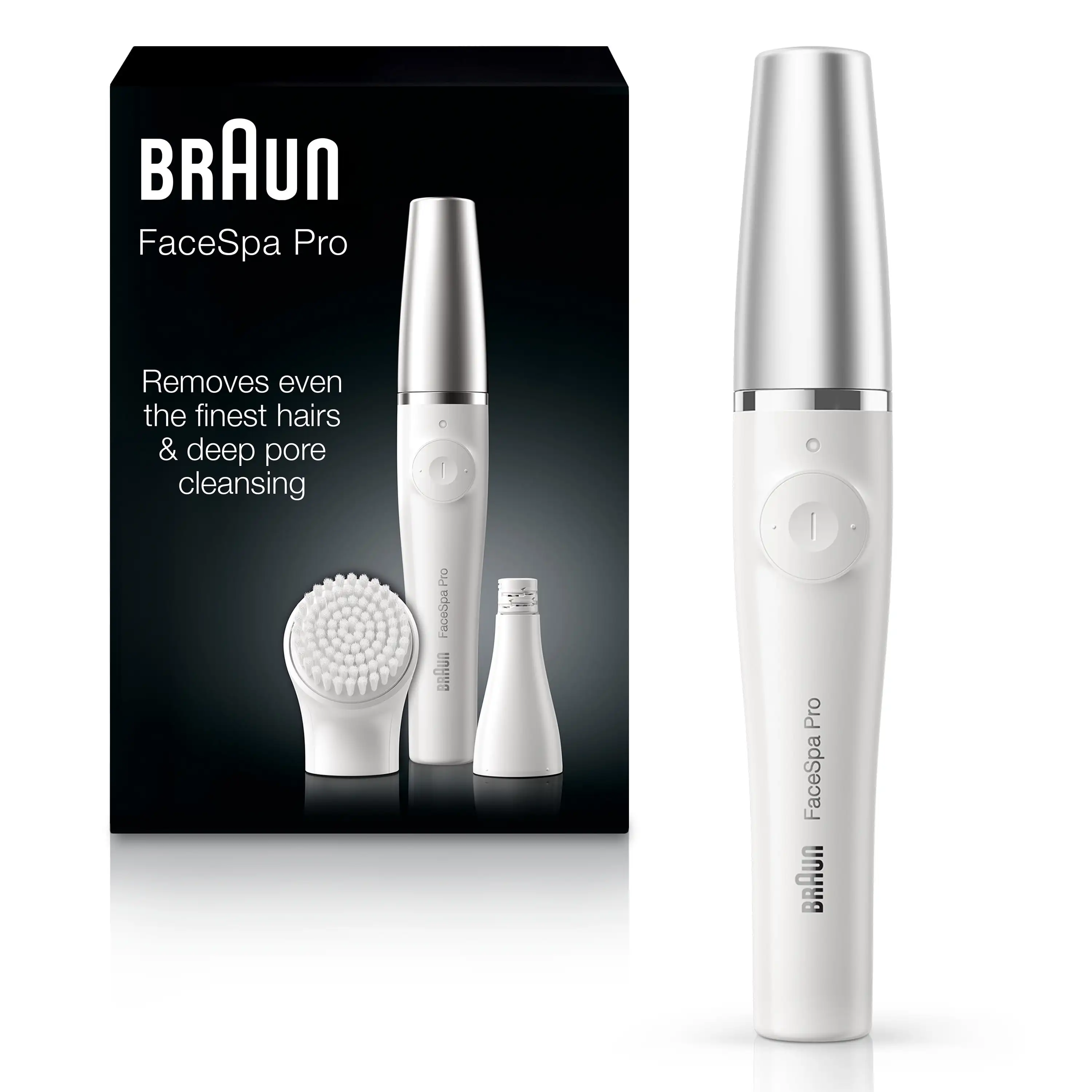 

Braun FaceSpa Pro 910 Facial Epilator for Women with 1 Extra White/Silver