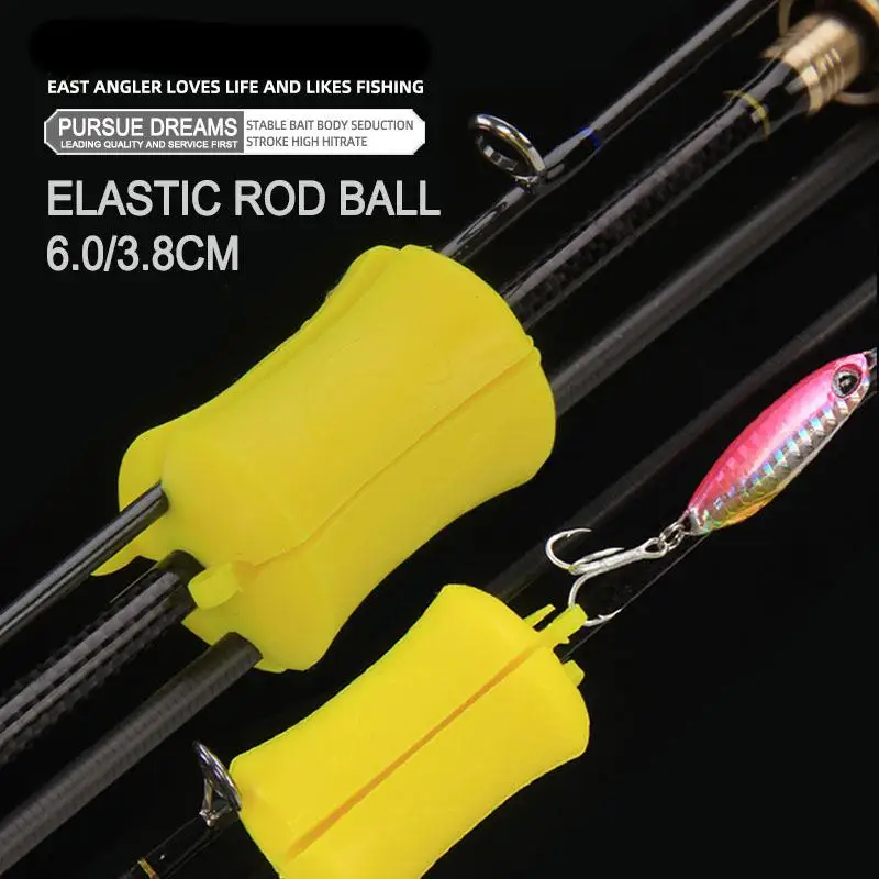 New Fishing Rod Tie Holder Protector Anti-Collision Fishing Lure Rod  Protector Silicone Portable Reusable Tackle Accessory Tools