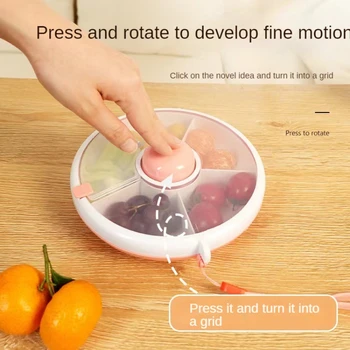 Snack Spinner Para Niños - Organizador De Snacks Con 5 Compartimentos Giratorios - Ideal Para Frutas, Frutos Secos Y Chuches