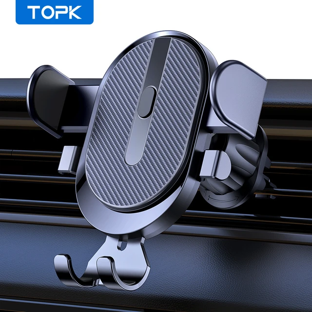 TOPK D39-G Universal Auto Telefon Halter Air Vent Haken Montieren Handy  Stehen Für iPhone 14 ProMax Xiaomi Huawei Samsung smartphone - AliExpress