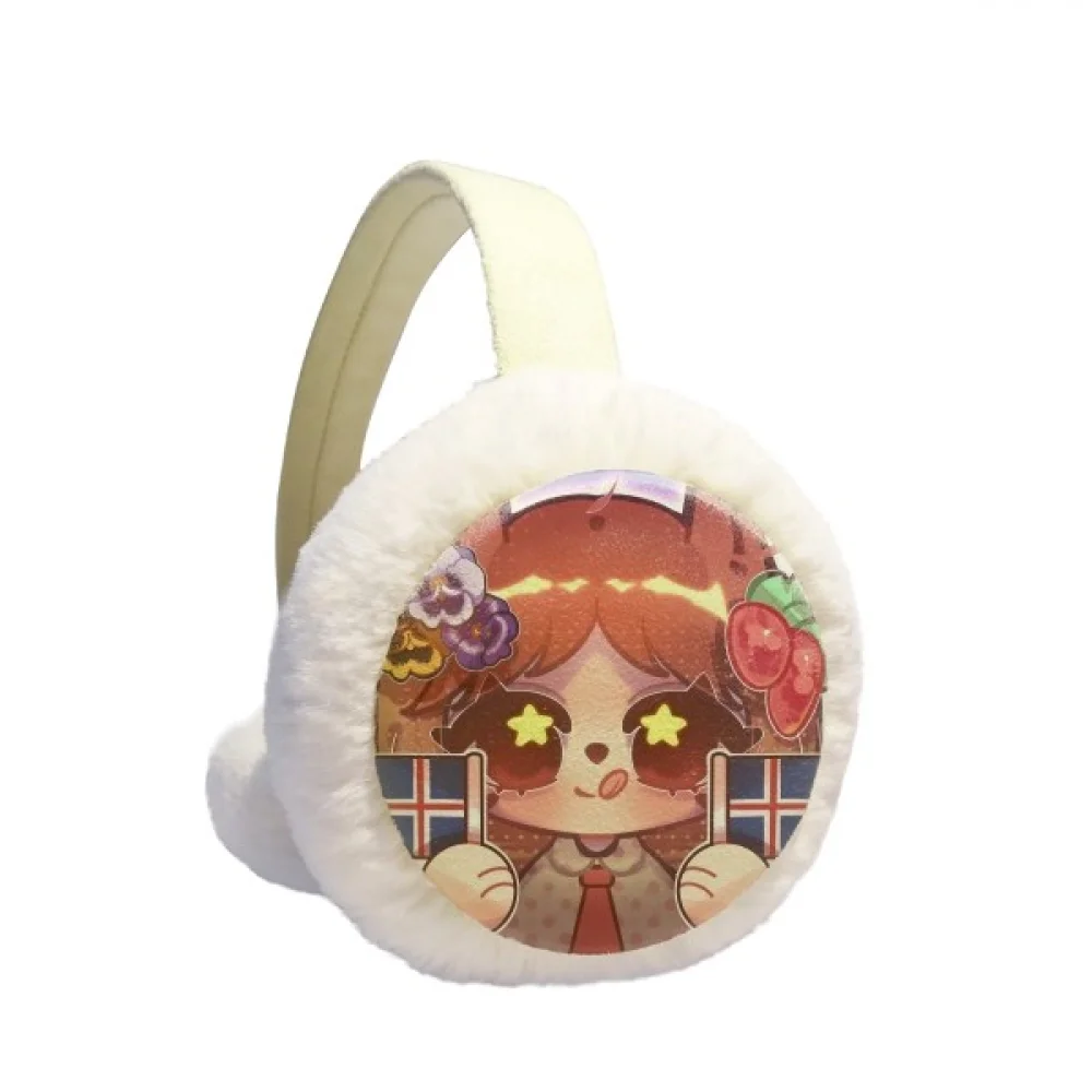 

Squirrel Iceland Flag Pansy Ear Warmer Cable Knit Furry Fleece Earmuff Outdoor