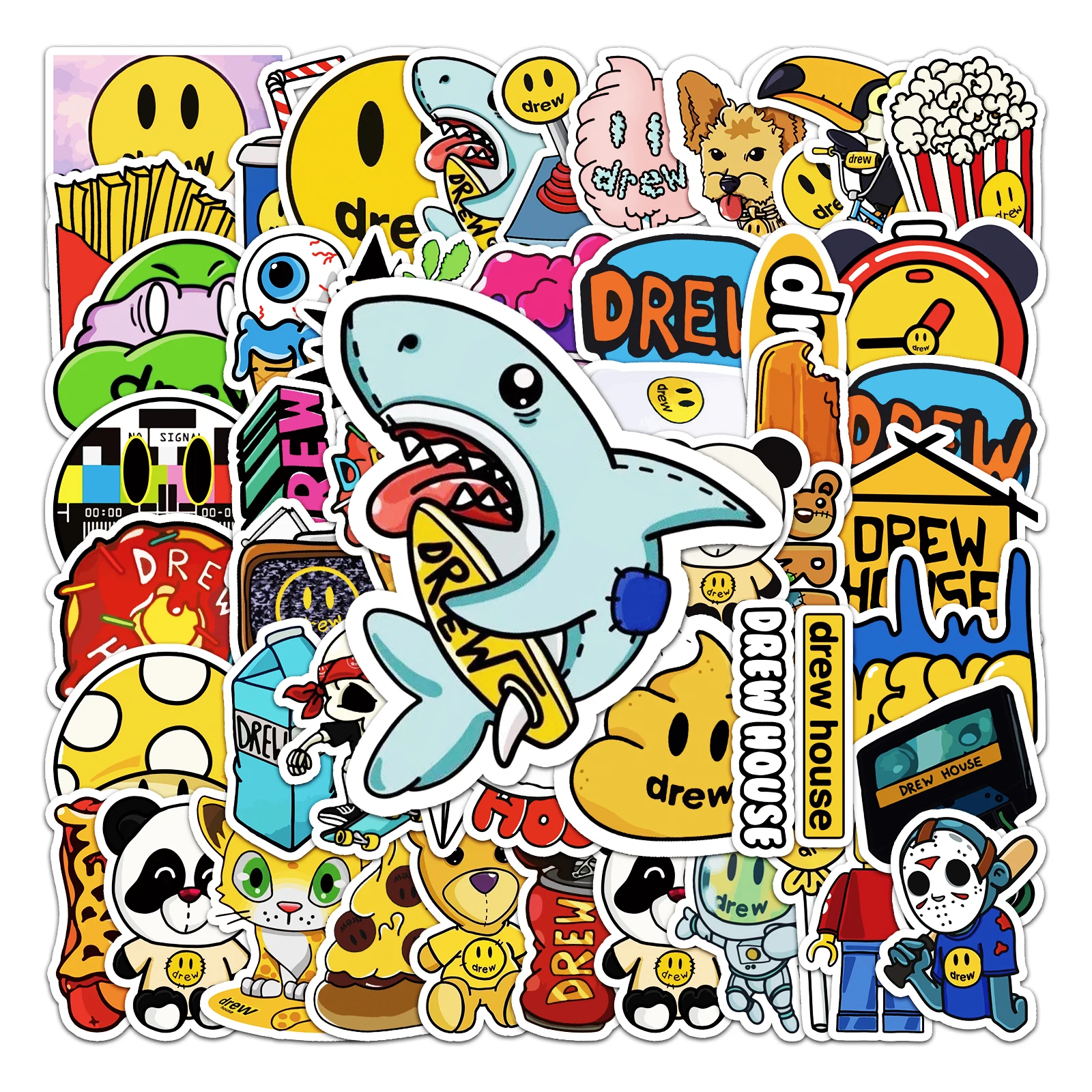 50pc Cartoon Cute Graffiti Stickers Suitcase Laptop Guitar