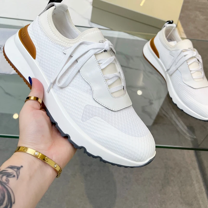 

BC sports shoes men 2023 new breathable mesh thick sole lace-up casual low-top shoes