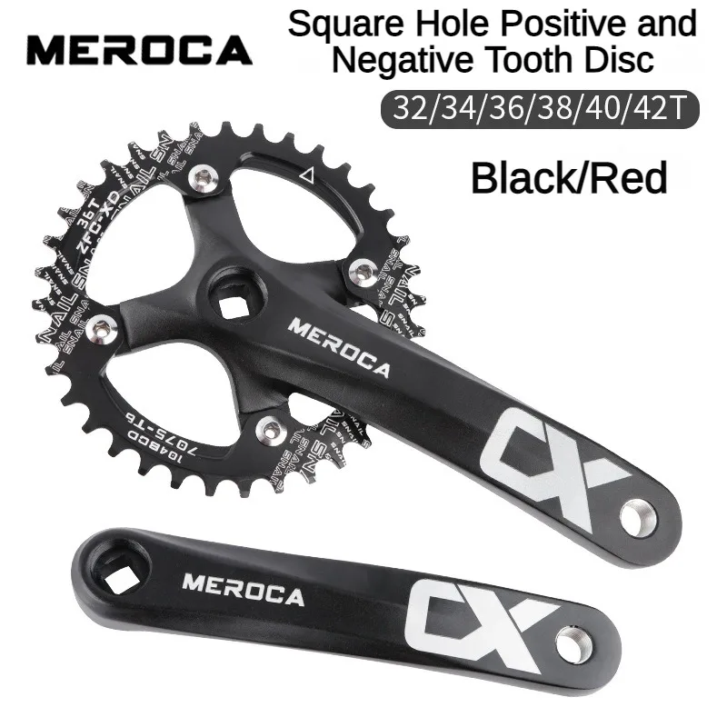 

MEROCA Mountain Bike Tooth Plate 104BCD Square Hole Crank 8/9/10/11 Speed Positive and Negative Teeth Modified Single Plate