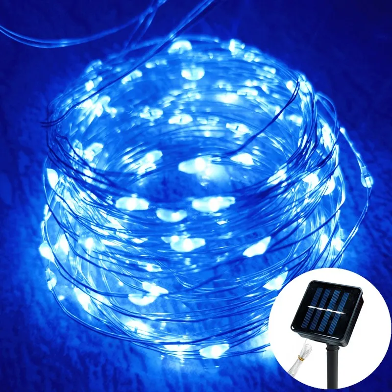 Solar-Powered Waterproof LED Fairy String Lights for Outdoor Holiday and Party Decor