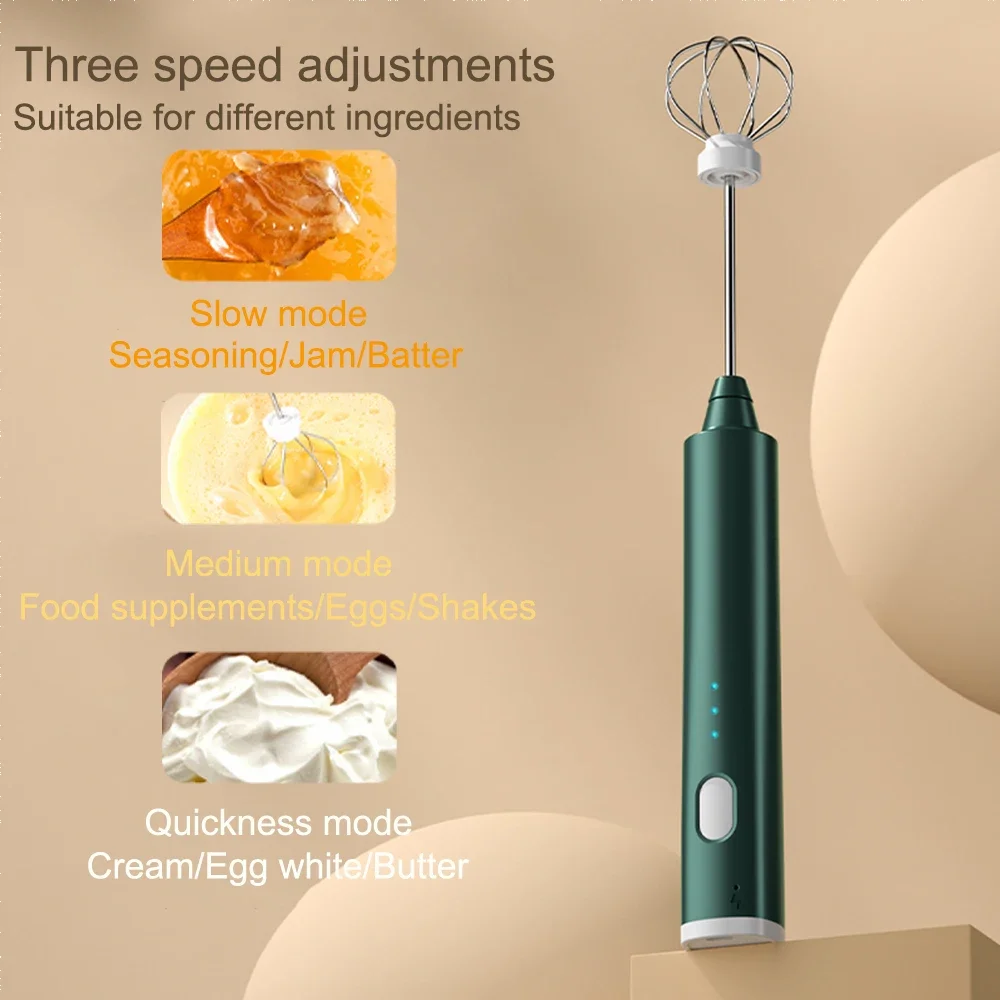 Handheld Electric Milk Frother Egg Beater Electric Whisk Coffee Drink Mixer  Cream Stirring Foamer Household Kitchen Cooking Tool - AliExpress