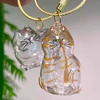 Transparent Cat Hair Storage Box Puppy Hair Keychain Cat Hair Storage Capsule Dog Fur Container Keychain Pets Cat Accessories 4