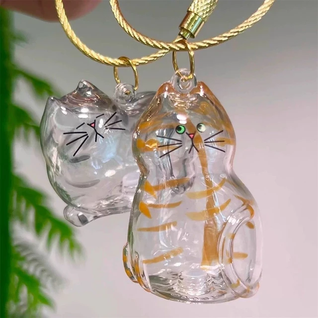Transparent Cat Hair Storage Box Puppy Hair Keychain Cat Hair Storage Capsule Dog Fur Container Keychain Pets Cat Accessories 4