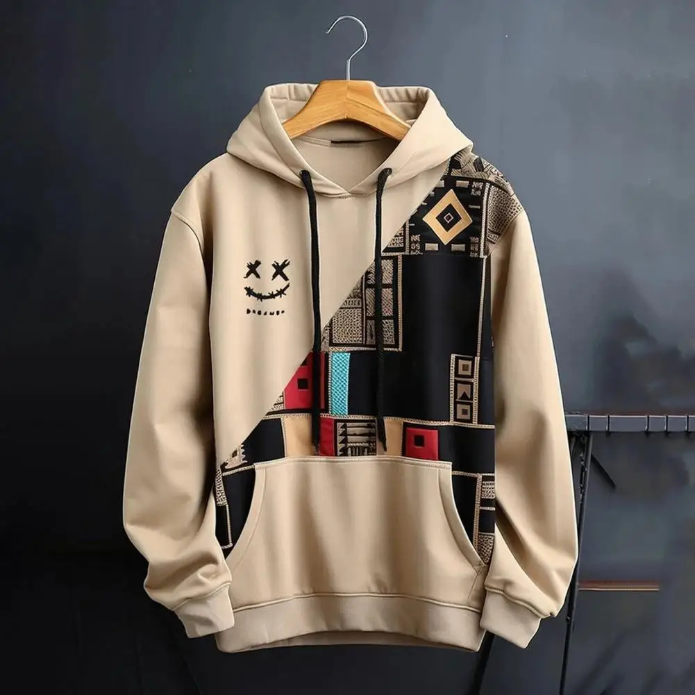 Men Casual Hoodies Pullovers Winter Letter Tops Streetwear Clothing Thick