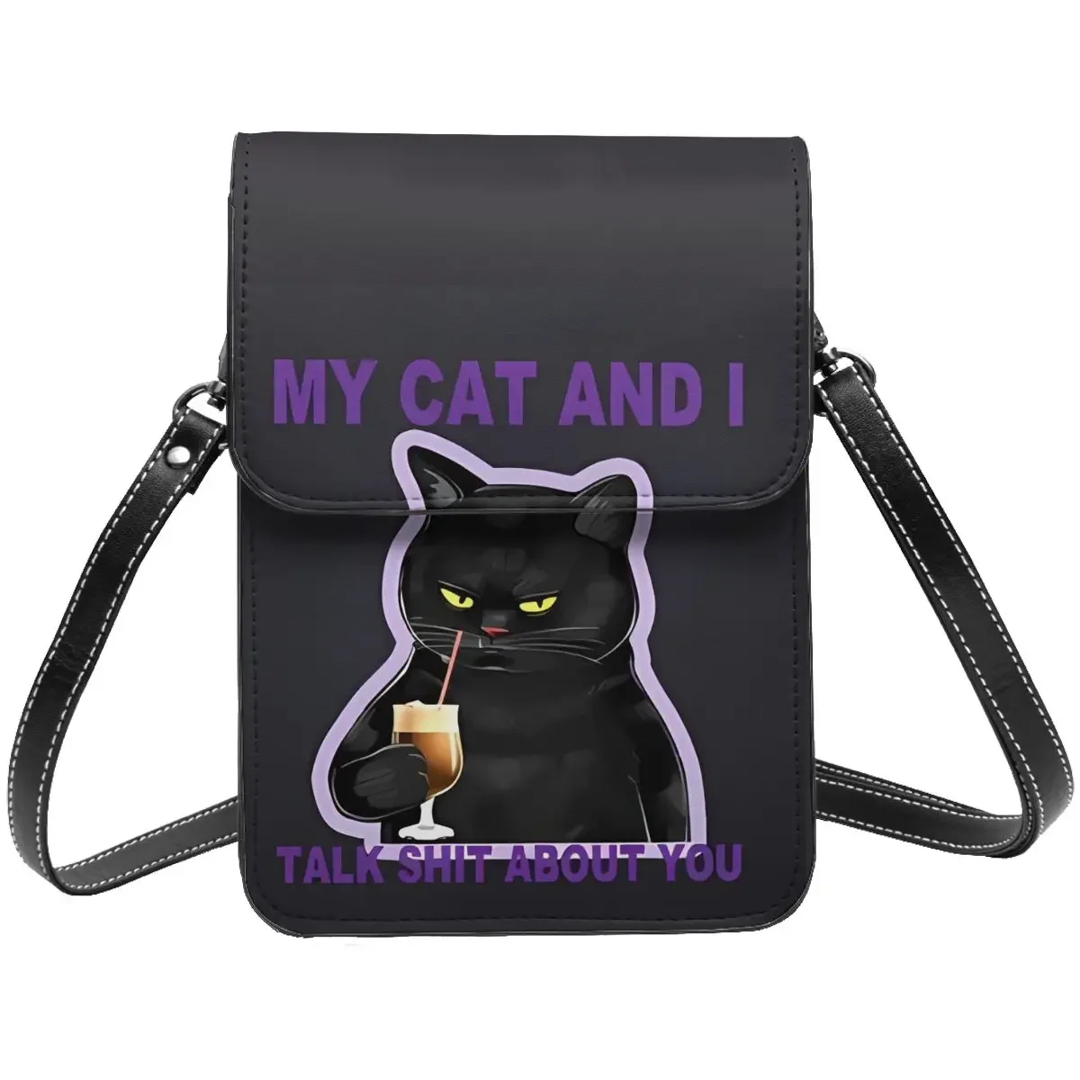

Сумка на плечо с надписью «My Cat And I Talk»