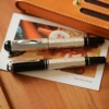 MAJOHN P138 Classical Plated Fountain Pen Piston inking Octahedral Etching Pattern EF/F/M/Flat No.6 Nib school office supplies 1