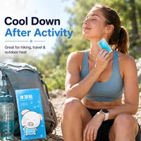 Disposable Cooling Gel Patch 10H Non Woven Ice Sticker for Summer Heat Relief Outdoor Camping Hiking Body Cooling Care Pad Use 4
