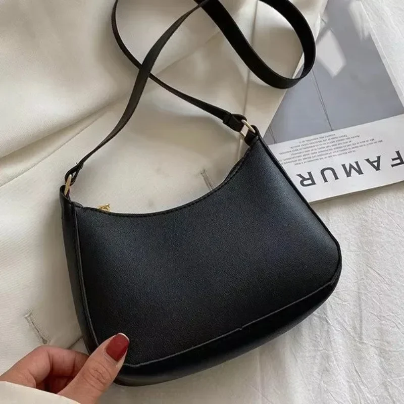 Vegan Leather Shoulder Bag for Women 2025, RFID Blocking Retro Mini Square Purse, Elegant Solid Color Crossbody Bag Daily Use